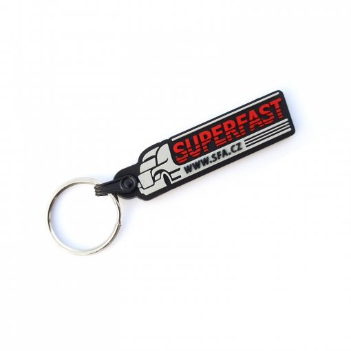 Gumová klíčenka s logem Superfast